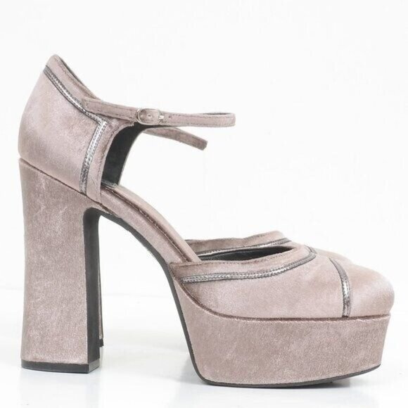 Jeffrey Campbell Low Down Platform Pump Chunky High Heels Size 9.5 - Picture 4 of 9